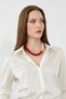 Double Color Bead Necklace - Red