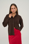 Verbena Buttoned Brown Knitwear Cardigan
