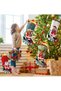4 Pack Christmas Stockings Xmas Stockings Gift Bags 3D Cute Snowman Reindeer Bear Xmas Character Stockings Large Size Xmas Stockings Decorations for Family Holiday Party Decoration - 3