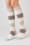 Women's 2-Pack Knee-Length Striped Long Socks – Colorful and Sporty - 3