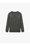 Long Sleeve Crew Neck Knit Sweater - 7