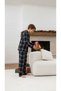 Plaid Soft Suede Fabric Boys' Pajama Set - 3