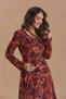 Print Long Sleeve Asymmetrical Cut Winter Women's Dress - 5