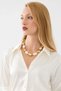 Gold Detailed Pearl-Looking Necklace - Gold