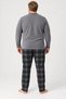 Men's 6415-1 Large Size Microsoft Pijamaa Set with Pockets - 3