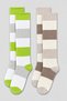 Women's 2-Pack Knee-Length Striped Long Socks – Colorful and Sporty