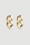 Chain Look Earrings - Gold - 2