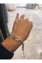 Silver Color Bracelet with Stones - 2