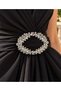 Evening Dress Belt Buckle with Crystal Stones 9cm - 6.5cm Buckle Wedding Dress Buckle Engagement Henna - 4