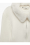 Faux Fur Collar Long Sleeve Zippered Crop Knitwear Cardigan - 3