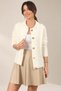Women's Large Gold Buttoned Plush Textured Soft Cardigan - 3