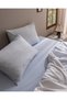 Philibert Double 100% Cotton Ranforce Printed Elastic Duvet Cover Set - Blue - 6