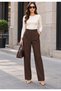 Acı Kahve Palazzo High Pleated Trousers
