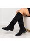 Women's Daily Flat Sole Zippered Suede Boots - 3