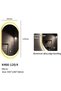 مرآة حائط LED كبسولية بإطار ألومنيوم ذهبي 55×120 سم - 7