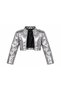 Kpop Huntrix Rumi Costume - Leather Jacket - Shorts - Crop T-Shirt - Purple Light Rumi Hair - Purple Hair Powder - Face Stone - 6-Piece Set Birthday Party Wedding Girl's Jacket - 4