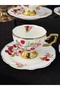Acar 1St Class Porcelain Cherry Pattern Coffee Cup Set for 6 People 90 ml - 3