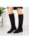 Women's Daily Flat Sole Zippered Suede Boots