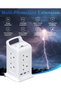 سلك تمديد الطاقة مع منفذ USB ونوع C بطول 3 أمتار، شريط طاقة متعدد المنافذ، شديد التحمل. - 6