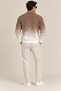 Men's Polo Collar Buttonless Gradient Patterned Knitwear Sweater Regular Fit Long Sleeve - 3