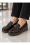 Lumina Genuine Leather Platform Loafer – Stone Buckle, 4 cm Heel, Lightweight and Comfortable - 6