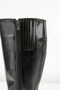 Women's İcon Black Cornered Toe Knee-High Zippered Boots - 3