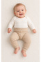 Girl Boy Baby Child Ribbed Leggings Trousers Powder Blue