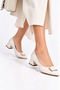 Women's Pointed Toe Low Heel Buckle Evening Dress Shoes Stylish Daily and Special Occasion Shoes