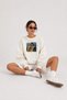 Monkey Facing the Phone Humorous Printed Oversize 3 Thread Crew Neck (S/M - M/L) - 2