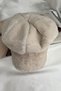 Plush Cap with Rubber Detail Soft Texture Hat - 2