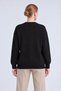 Fur trimmed ruffled knit sweater black - 4