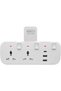 5in1 Multi Plug Extension Sockets with 2 way Universal plug 2 USB & 1 C type, Extender Wall Socket - 3
