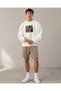 Monkey Facing the Phone Humorous Printed Oversize 3 Thread Crew Neck (S/M - M/L)