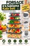 6-Piece Transparent Storage Container Set with Lids Kitchen and Refrigerator Organizer Food Set