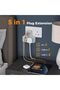 Plug Adapter with 3 USB Ports, 2 Way MultiPlug Extension - 3