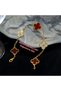 Steel Zircon Stone Burgundy Bracelet (Burgundy Stone Model Zircon Stone Double-Sided Burgundy Bracelet)
