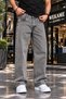 Men's Baggy High Denim Jean Snow Wash Pants