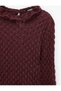 X Selected by Melis Ağazat - Lace High Neck Textured T-Shirt Slim Fit Long Sleeve - 7