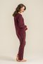 Modal Cotton Soft Textured Women's Pajama Set Long Sleeve Plus Size Option - 4