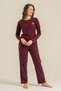 Modal Cotton Soft Textured Women's Pajama Set Long Sleeve Plus Size Option