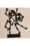 Halloween Candle Holder Spooky Ghost Tealight Shadow Caster Decorations Skeletons Black Metal Desk Candlestick Holder Ornament for Home Party, Scary Candle Stands Table Decor