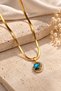 Women's Gold Color Stone Galaxy Model Italian Steel Necklace - 6