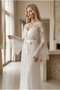 Luxury Lace Bridal Robe and Satin Nightgown Set 2-Piece Honeymoon Set - 2