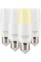 مصباح LED على شكل عصا E27 - 4 قطع، 3000 كلفن أبيض دافئ - موفر للطاقة يعادل 55 واط، مصابيح غير قابلة للتعتيم مع
