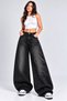 Baggy Angel Stone Embroidered Wide Leg Baggy Jean Pants - 3
