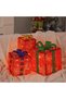 Christmas Lighted Gift Boxes, Set of 3 Light Up Gift Boxes for Christmas Tree, Outdoor Lighted Xmas Decorations 8 Flashing Modes Present Boxes Xmas Lighted Outdoor Display (Rainbow) - 7