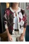 Baklava Patterned Soft Wool Knitwear Cardigan - 2