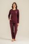 Modal Cotton Soft Textured Women's Pajama Set Long Sleeve Plus Size Option - 2