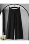 Wide Leg Knitwear Trousers - Black