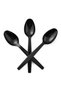 Duravel Disposable Plastic Spoons,Pack of 50,Heavy Duty Black Cutlery - Plastic Utensils - Perfect f - 2